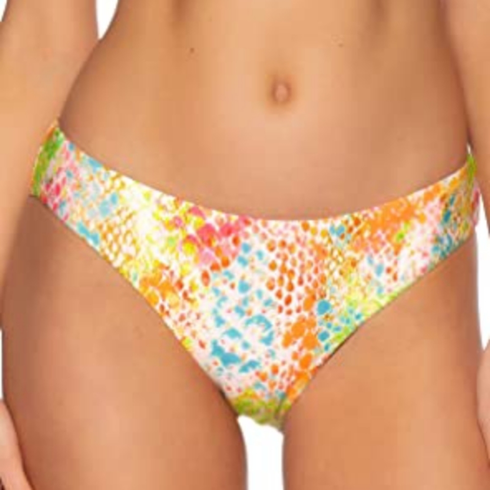 BECCA Reagan Hipster Bikini Bottoms Neon Snakeskin XL‎